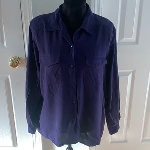 Anna and Frank 100% Silk Button Up Shirt- Size L